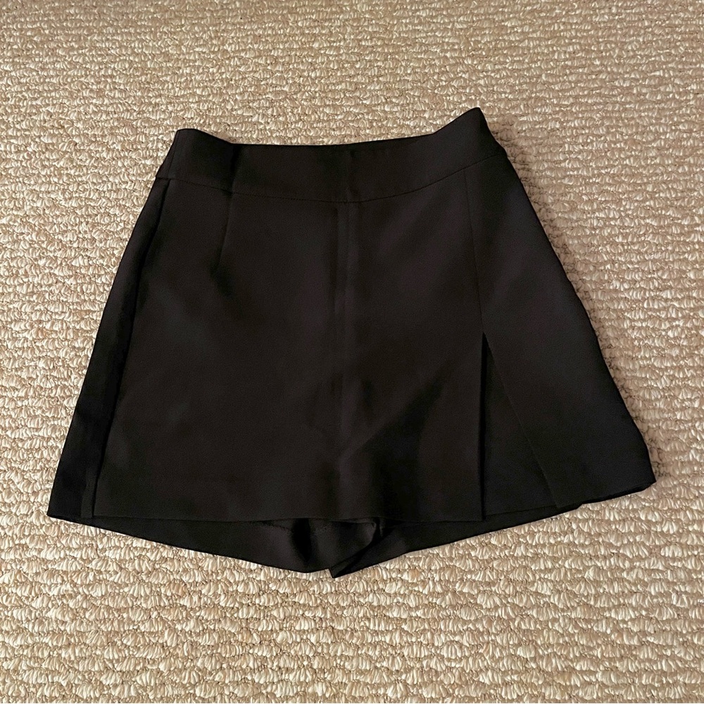 Black Skort with Side Slit